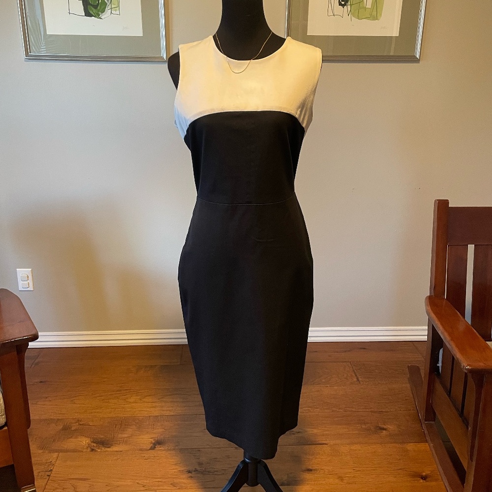 Banana Republic black/white dress, size 12